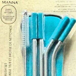 Manna Kitchen 6 Piece Reusable Straws Set